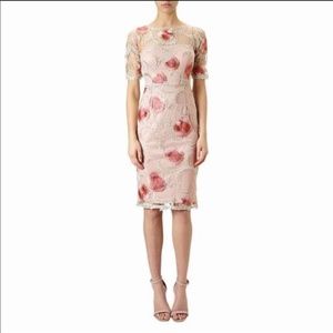 BHLDN Adrianna Papell Spring Bloom Embroidered Sheath Dress NWT